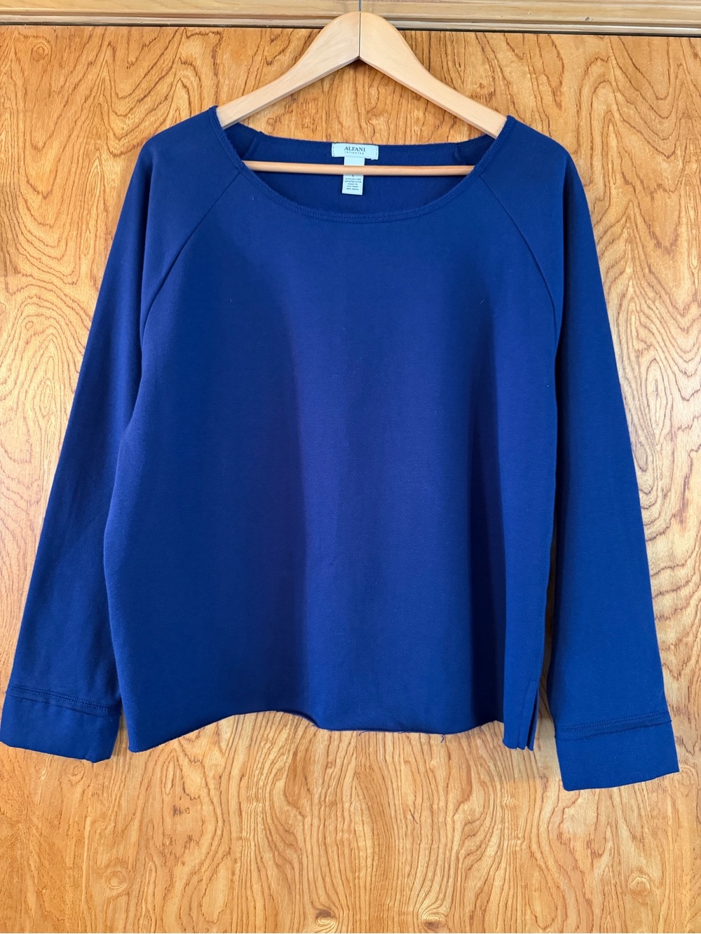 Royal Blue Long Sleeve Scoop Neck Sweatshirt